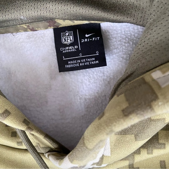 Nike Dri Fit Tennessee Titans Salute to Service Camo Hooded Sweatshirt Large - Picture 7 of 8